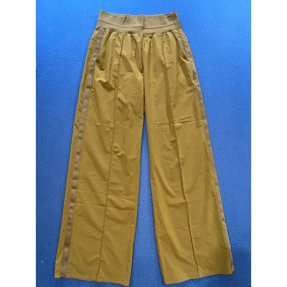 Athleta Nolita Wide Leg Pants Gold Pull On Track Slouchy Travel Casual 6 A009925 - Picture 3 of 9